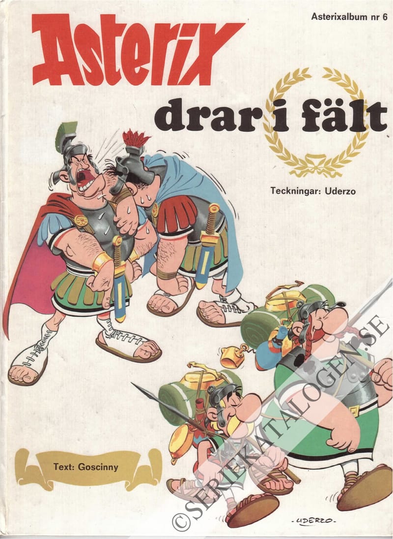 Framsida på Asterix #6 - Asterix drar i fält (1971) (variant)