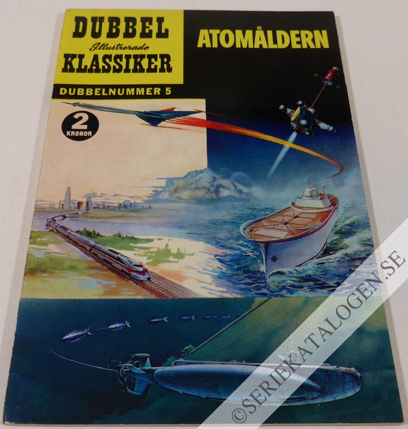 Framsida på Illustrerade Klassiker dubbelnummer Atomåldern (1960)