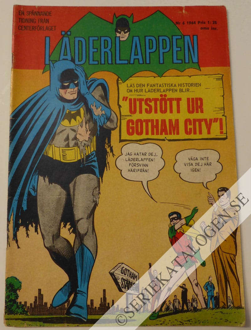 Framsida på Läderlappen och Robin #6 (1964)