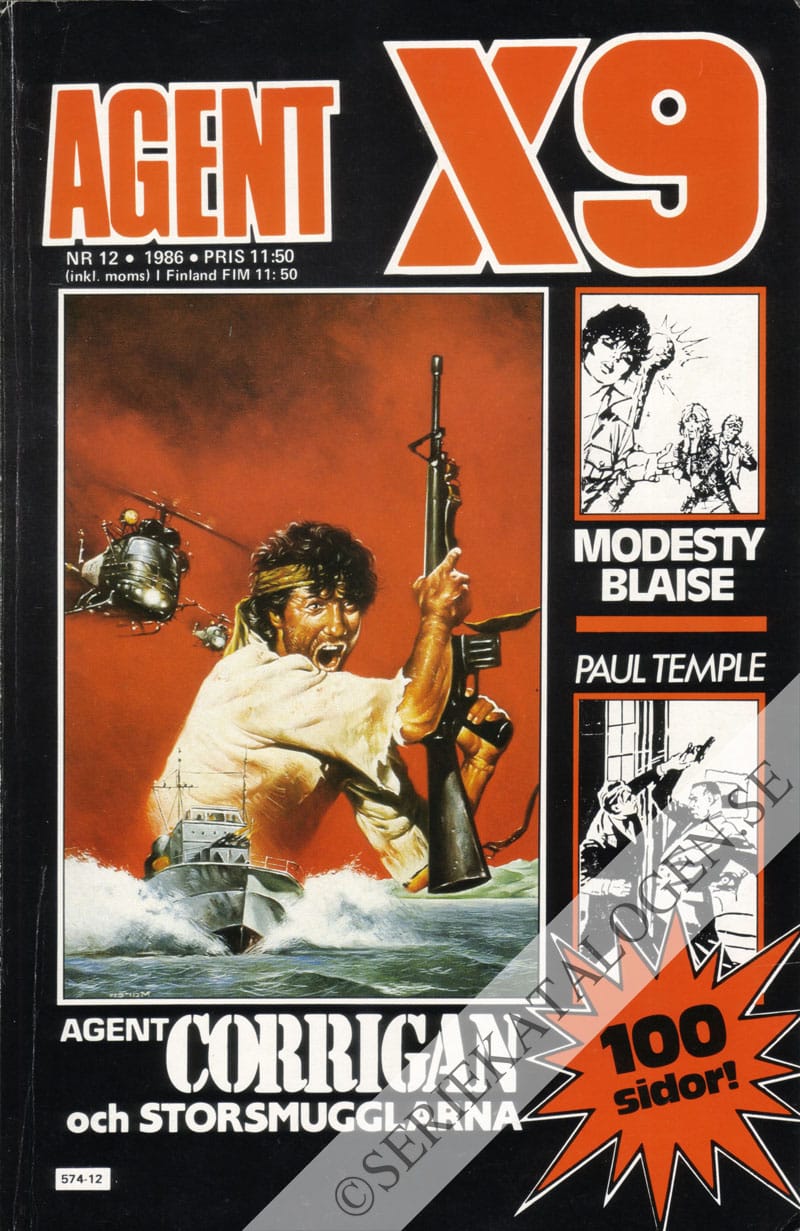 Framsida på Agent X9 #12 (1986)