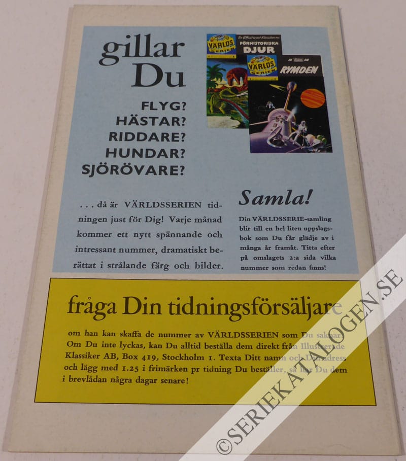 Baksida på Berömda ungdomar (1962)