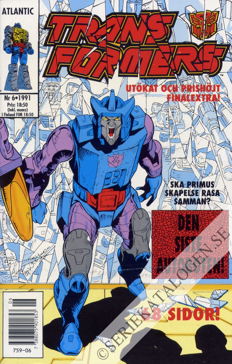 Framsida på Transformers #6 (1991)