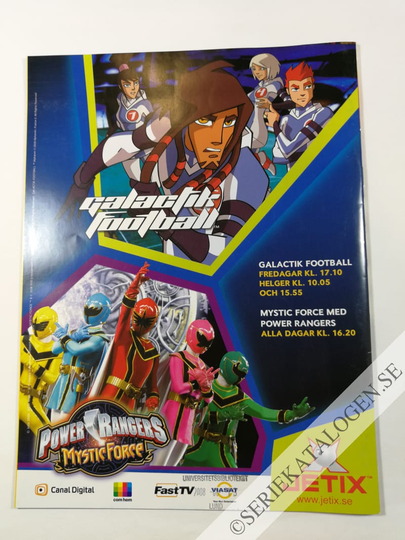 Baksida på Power Rangers (2008)