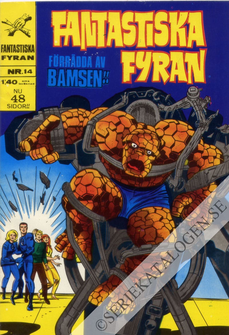 Framsida på Fantastiska Fyran #14 (1968)