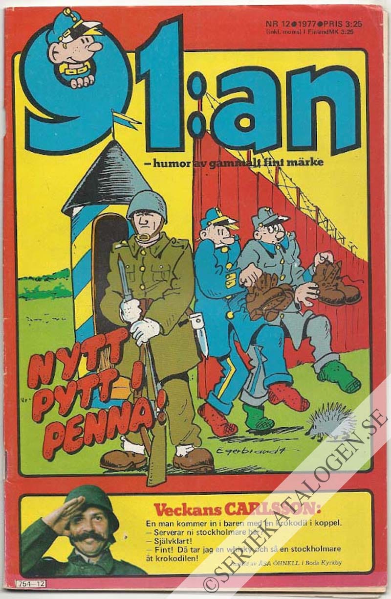 Framsida på 91:an #12 (1977)