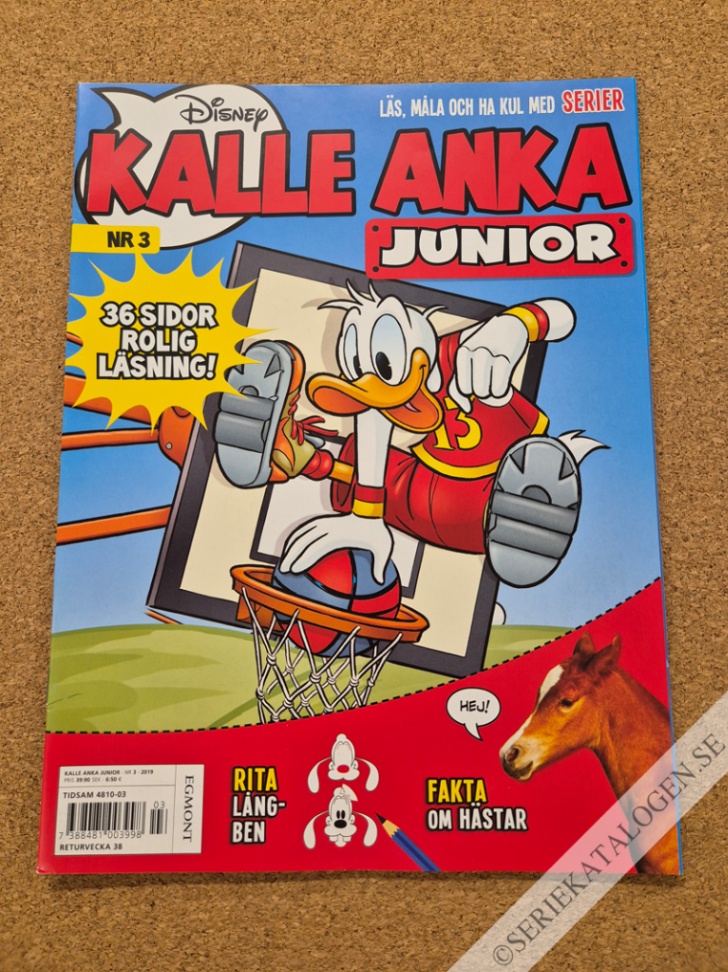 Framsida på Kalle Anka junior #3 (2019)