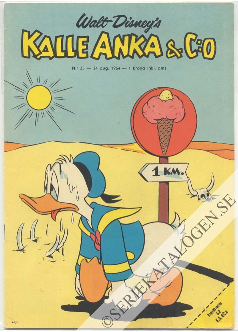 Framsida på Kalle Anka & C:o #35 (1964)