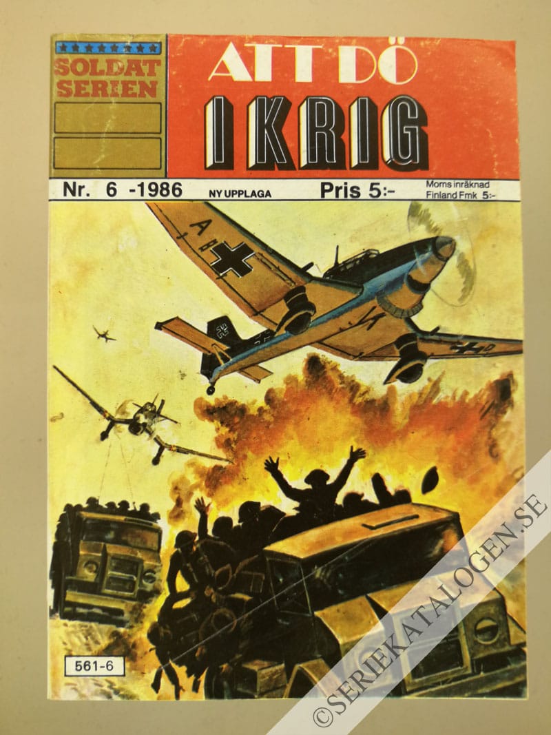 Framsida på Soldatserien #6 - Att dö i krig (1986)