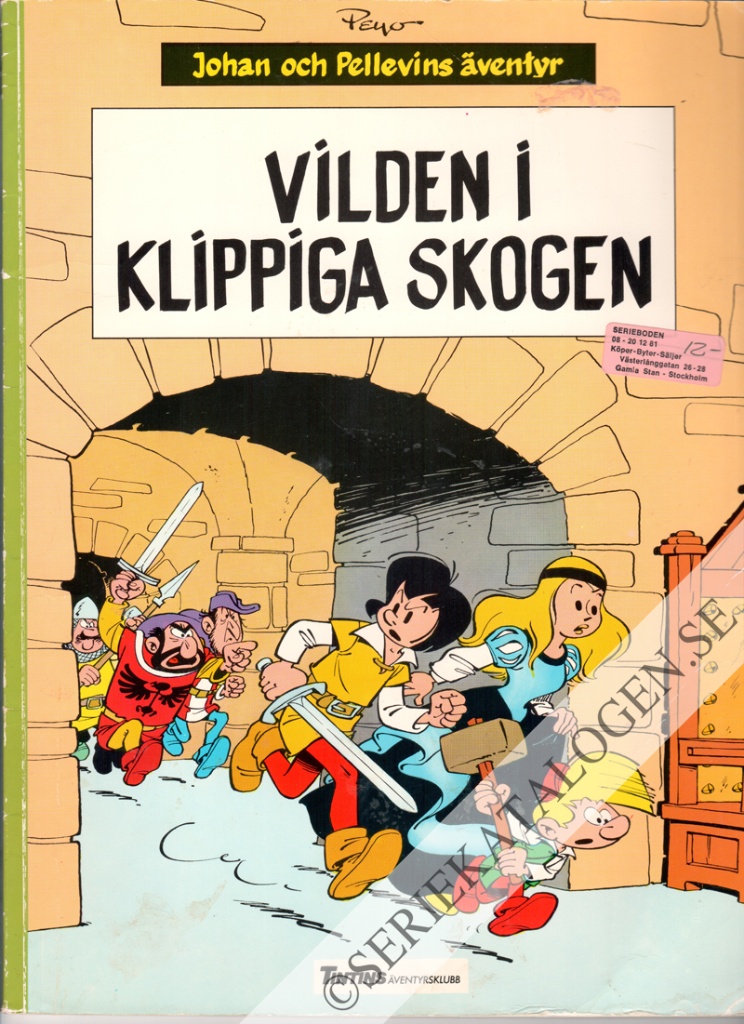 Framsida på Tintins äventyrsklubb Vilden i Klippiga skogen (1986)