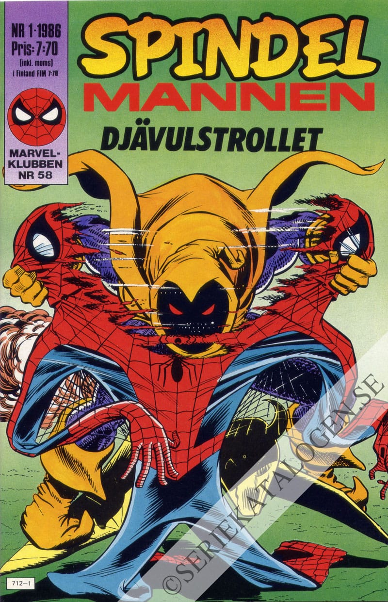 Framsida på Spindelmannen #1 (1986)