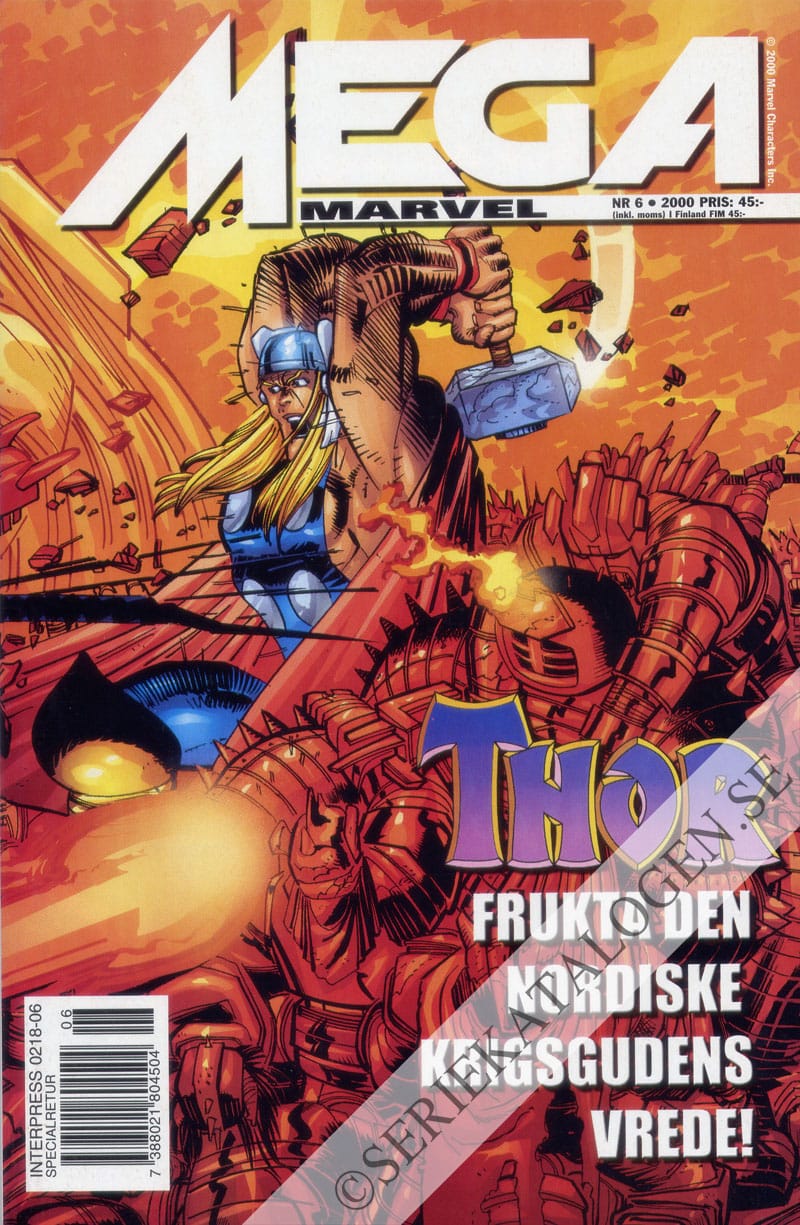Framsida på Mega Marvel #6 - Thor (2000)