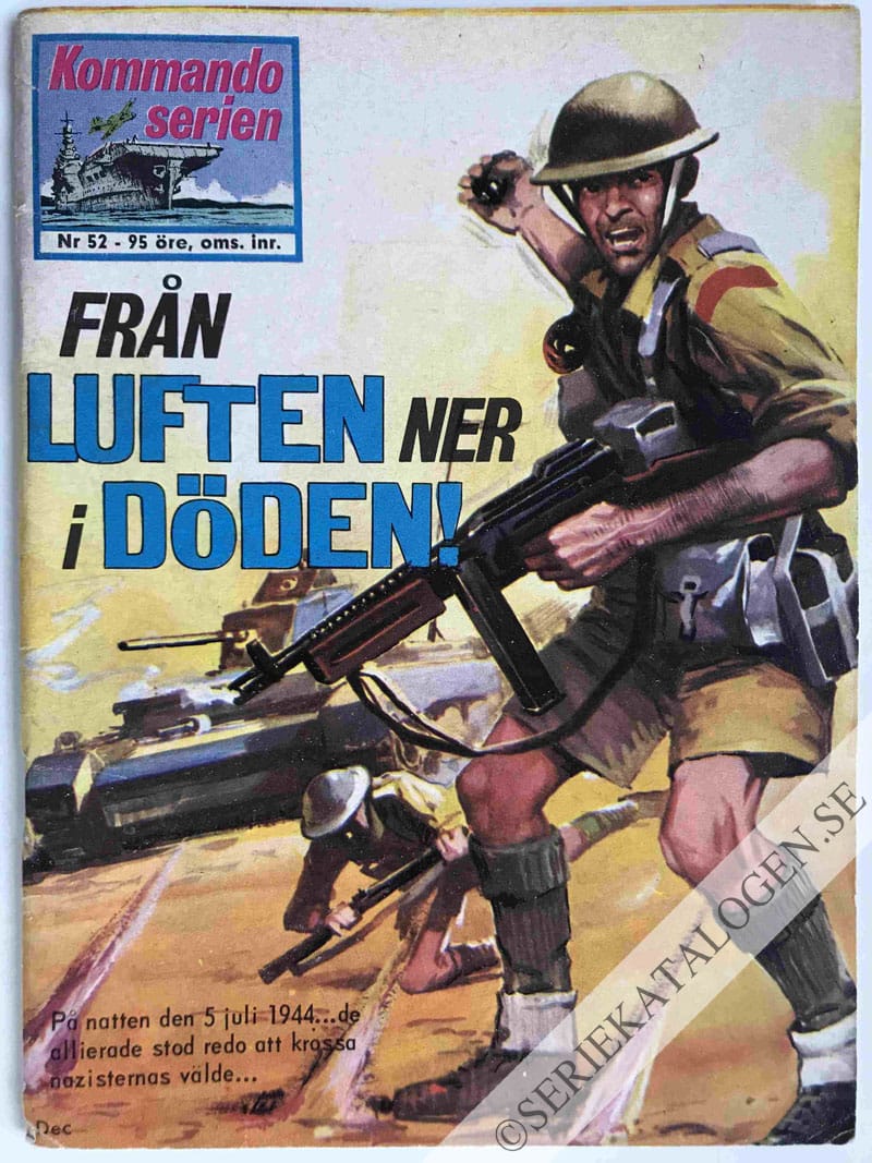 Framsida på Kommandoserien Från luften ner i döden (1964)