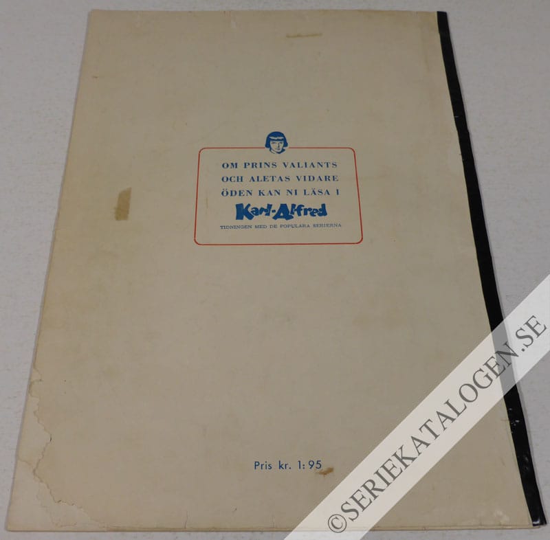Baksida på Vikingaprinsen och Aleta - drottningen av de dimmiga öarna (1949)