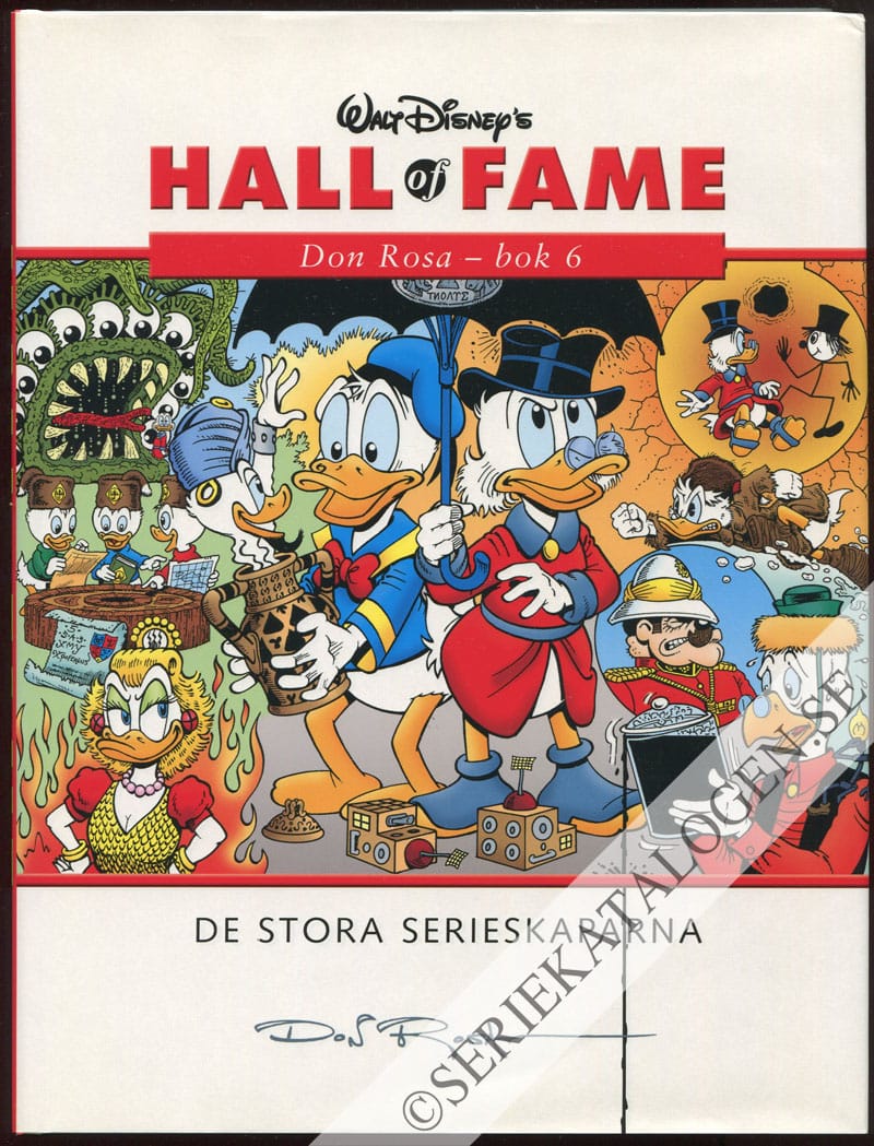 Framsida på Walt Disney's Hall of fame - De stora serieskaparna Don Rosa - bok 6 (2008)
