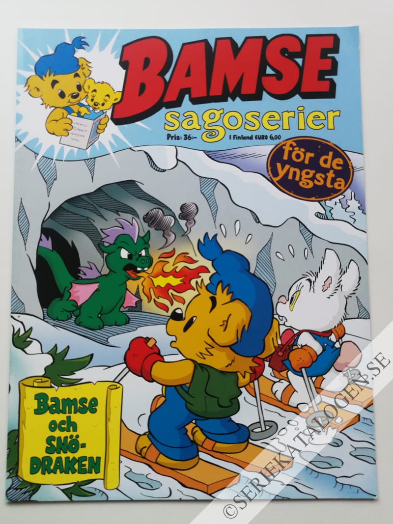 Framsida på Bamse sagoserier Bamse och snödraken (2016)