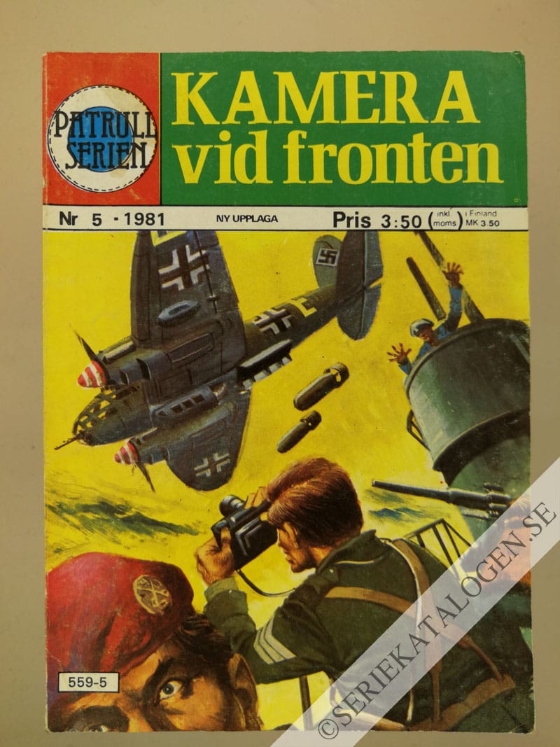 Framsida på Patrullserien Kamera vid fronten (1981)