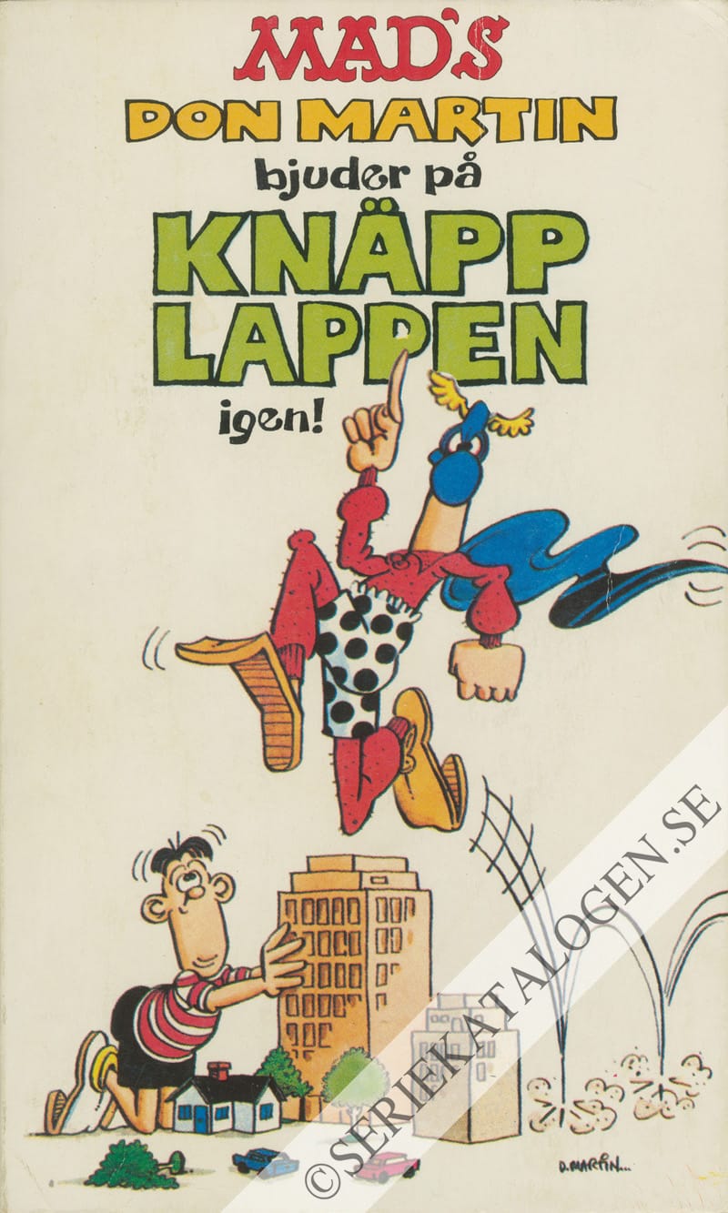 Framsida på MAD-pocket #77 - MAD's Don Martin bjuder på Knäpplappen igen (1983)