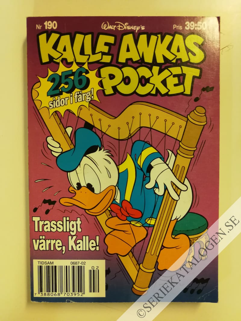 Framsida på Kalle Ankas pocket #190 - Trassligt värre, Kalle! (1996)