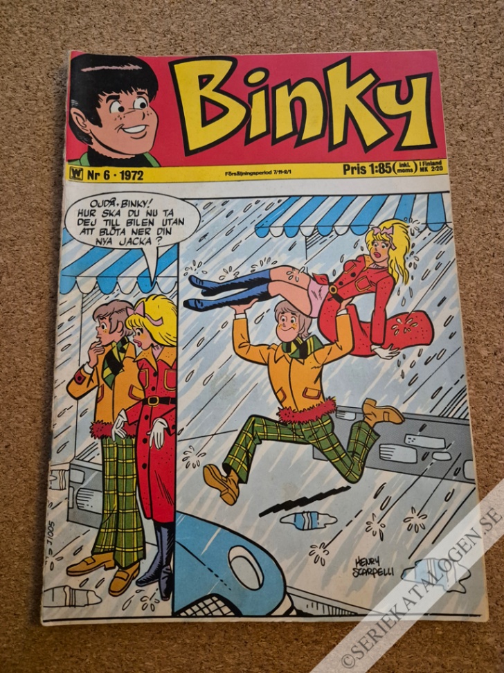Framsida på Binky #6 (1972)