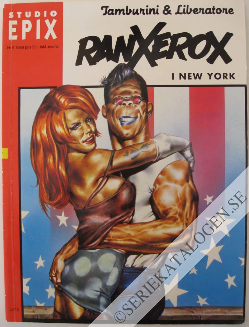 Framsida på Studio Epix Ranxerox i New York (1989)