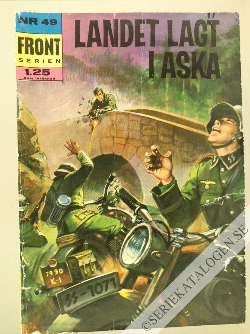 Framsida på Frontserien Landet lagt i aska (1969)