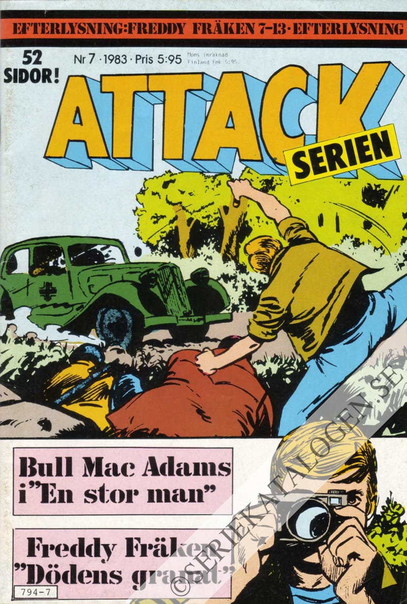 Framsida på Attackserien #7 (1983)