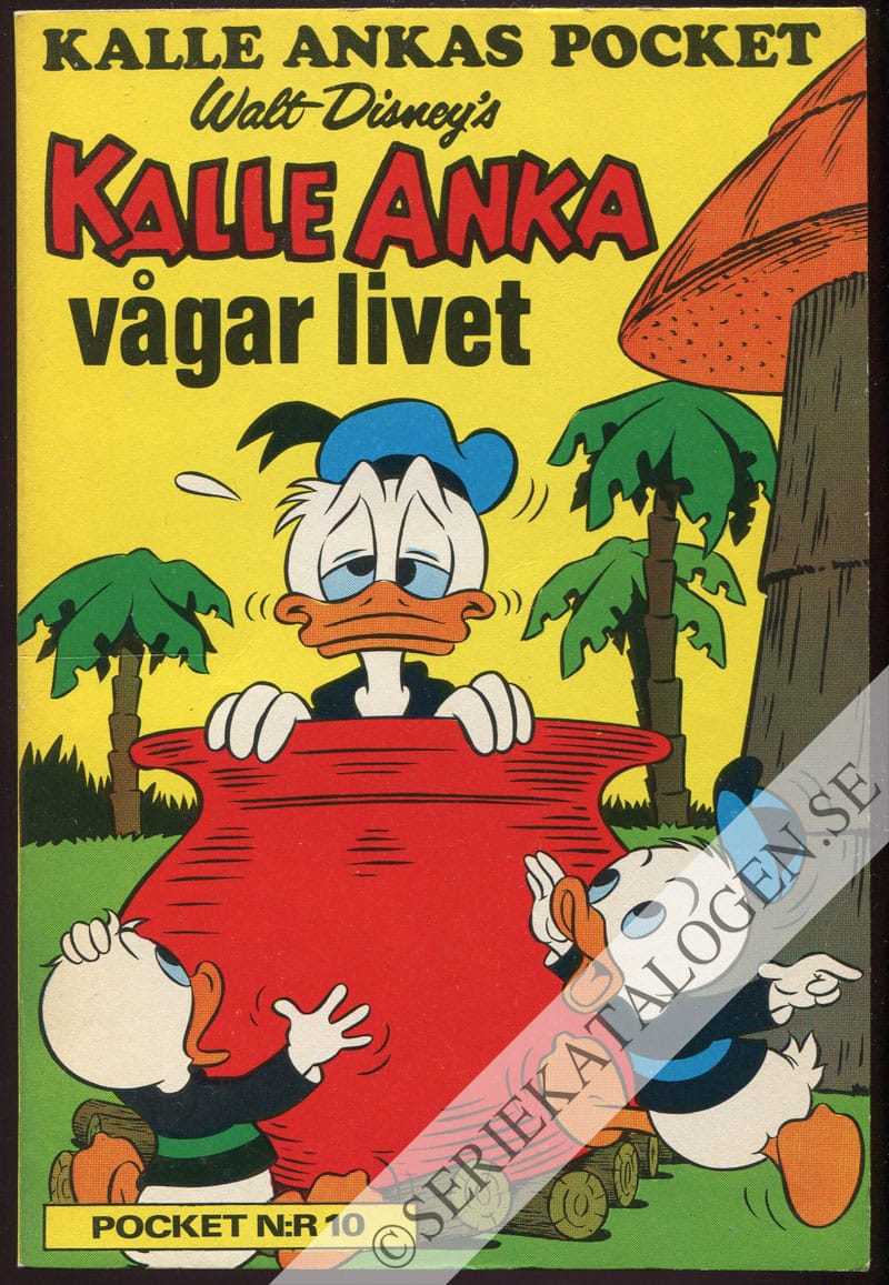 Framsida på Kalle Ankas pocket Kalle vågar livet (1972)