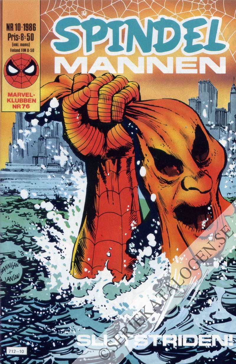 Framsida på Spindelmannen #10 (1986)
