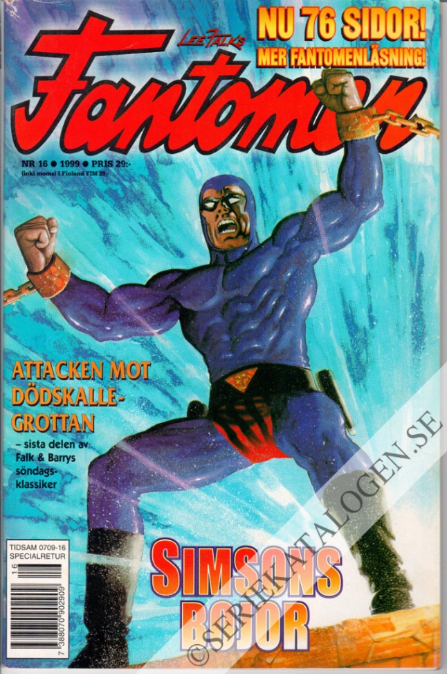 Framsida på Fantomen #16 (1999)