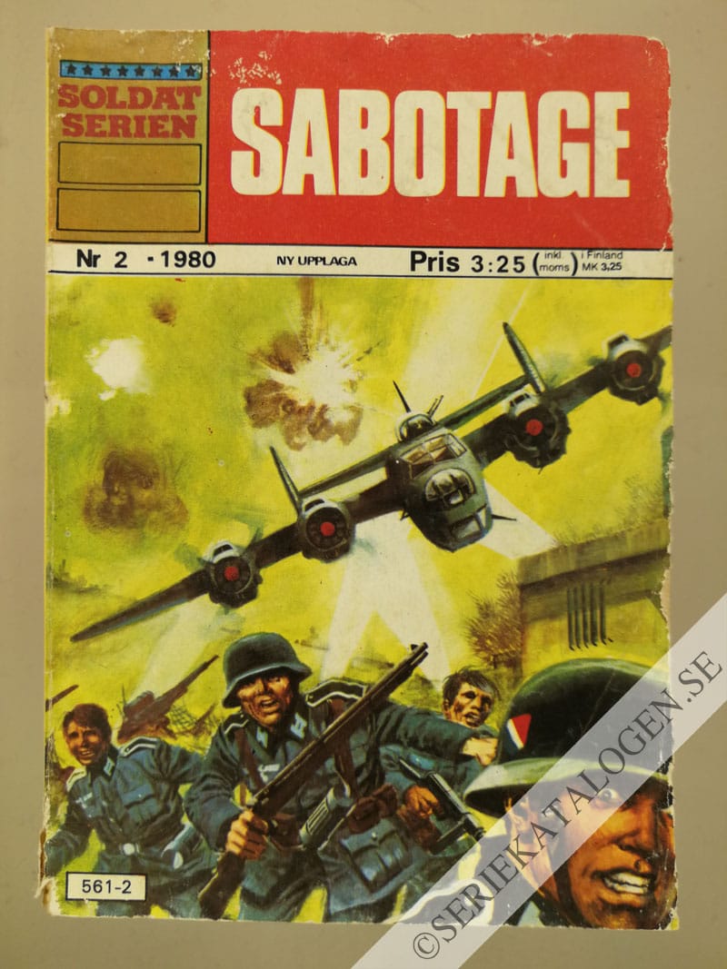Framsida på Soldatserien #2 - Sabotage (1980)