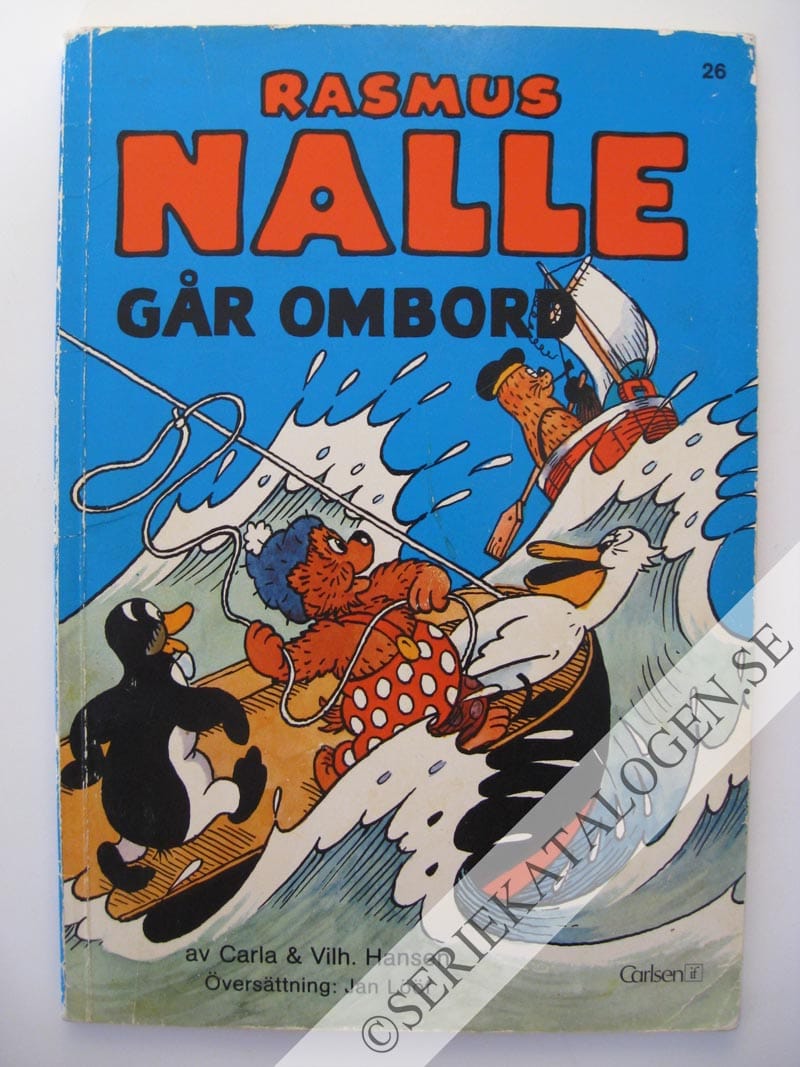 Framsida på Rasmus Nalle Rasmus Nalle går ombord (1975)