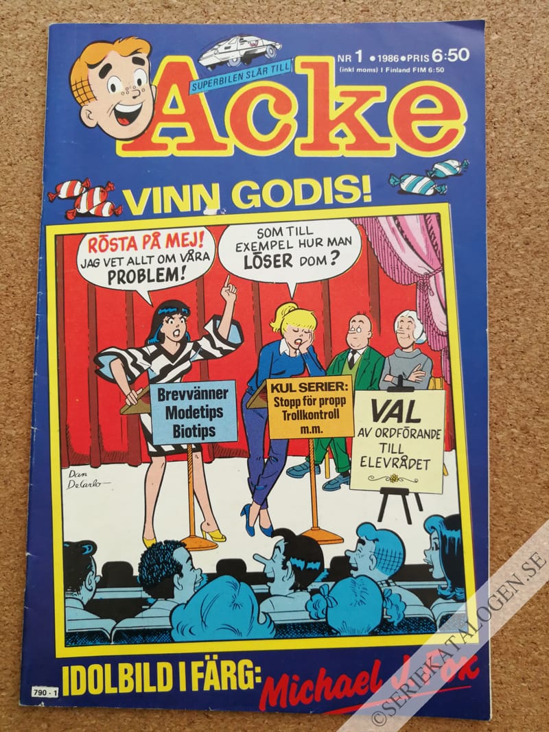 Framsida på Acke #1 (1986)