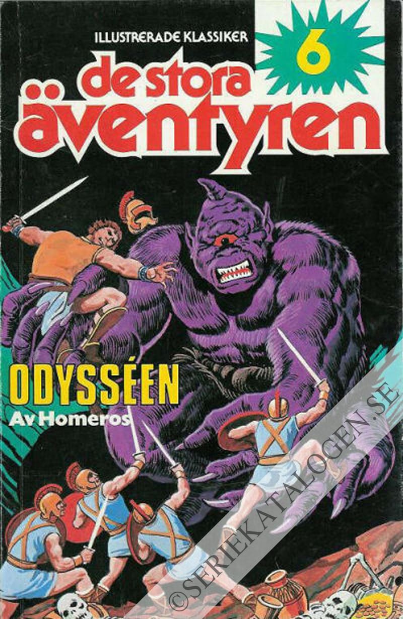 Framsida på Illustrerade Klassiker - de stora äventyren Odyssén (1979)