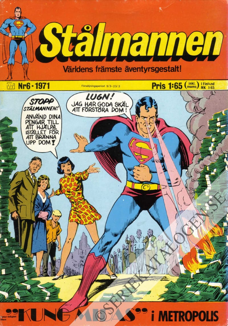 Framsida på Stålmannen #6 (1971)