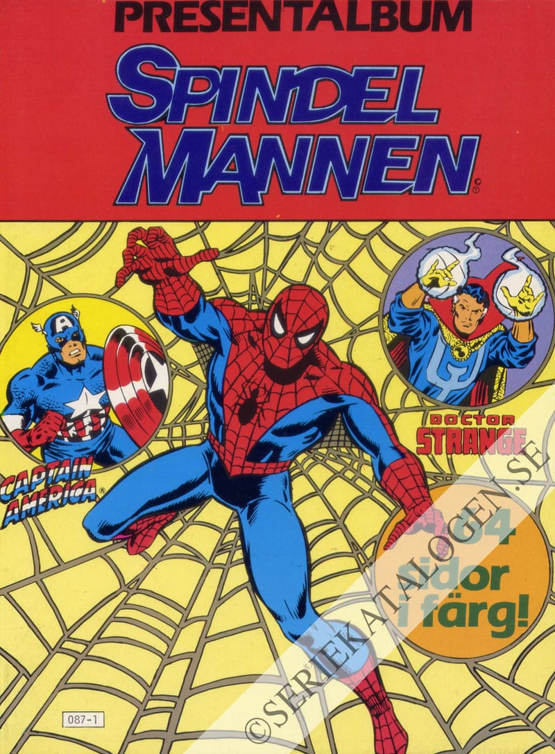 Framsida på Spindelmannen (Jättealbum, Presentalbum) "Presentalbum Spindelmannen" (1980)