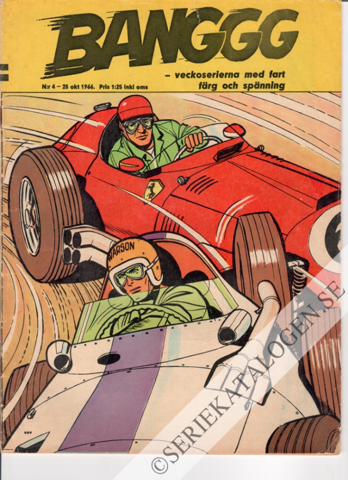 Framsida på Banggg - veckoserierna med fart, färg och spänning #4 (1966)
