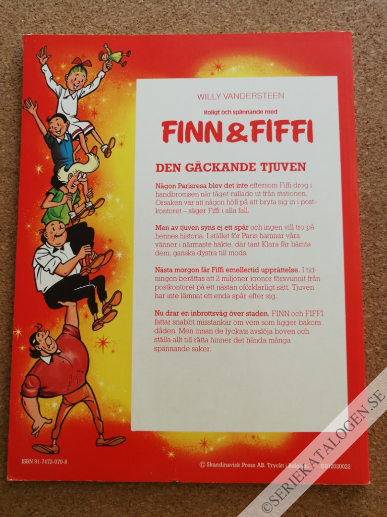 Baksida på Den gäckande tjuven (19??)