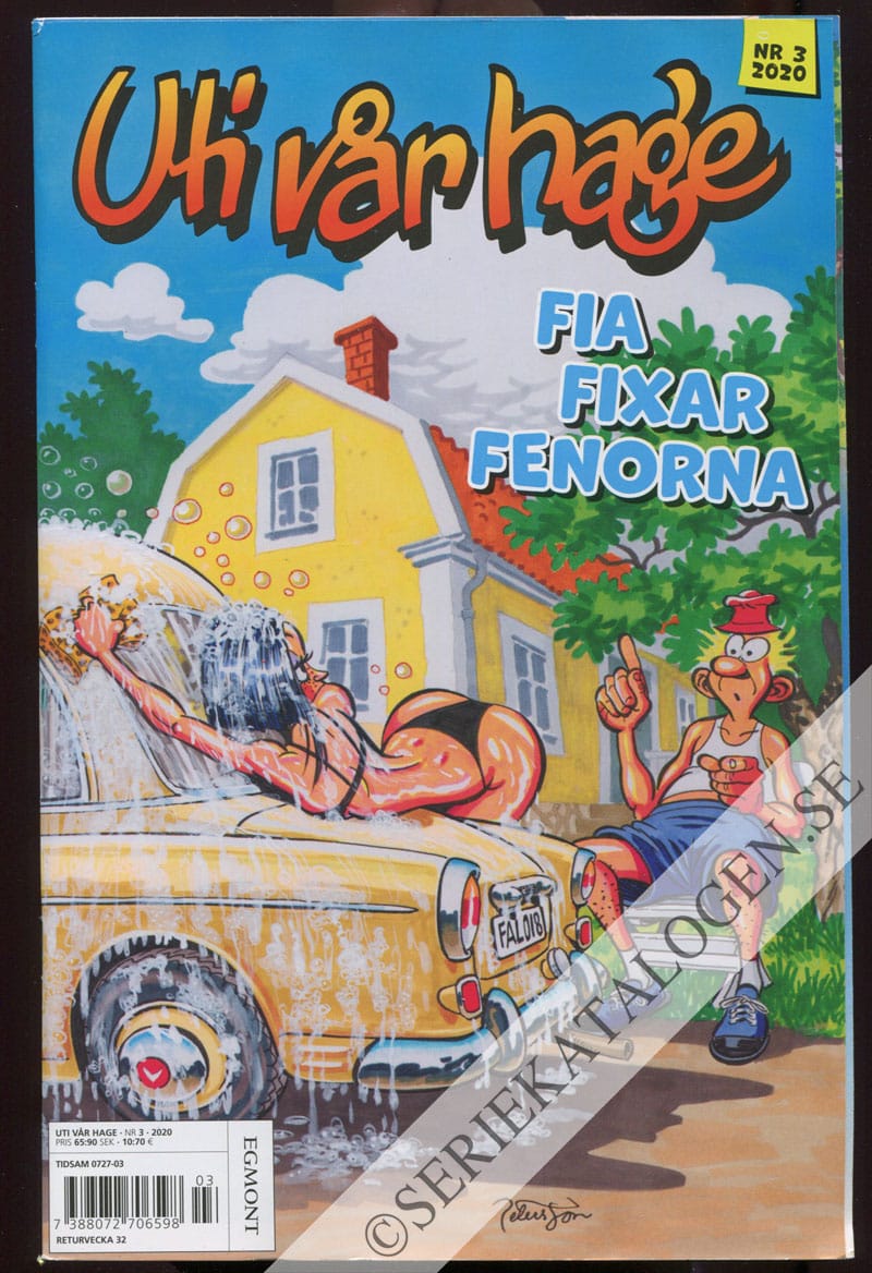 Framsida på Uti vår hage #3 - Fia fixar fenorna (2020)