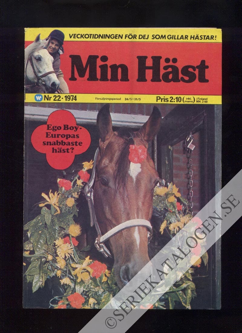 Framsida på Min häst #22 (1974)
