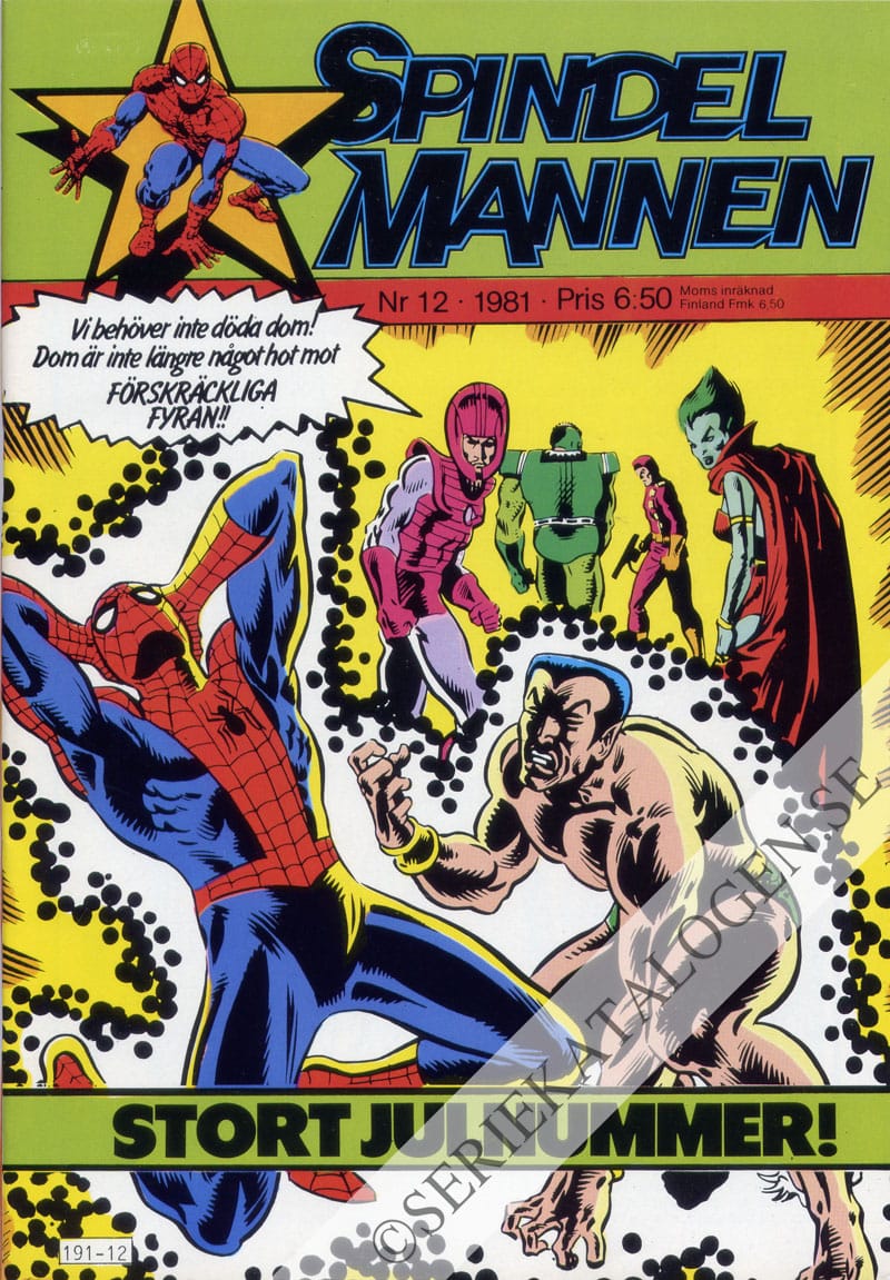Framsida på Spindelmannen #12 (1981)