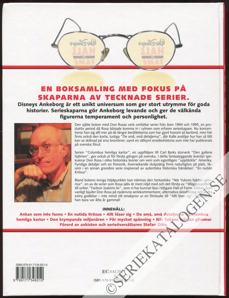 Baksida utan skyddsomslag på Don Rosa - bok 6 (2008)