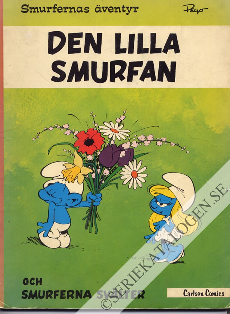 Framsida på Smurfernas äventyr Den lilla Smurfan och smurferna svälter (1978)
