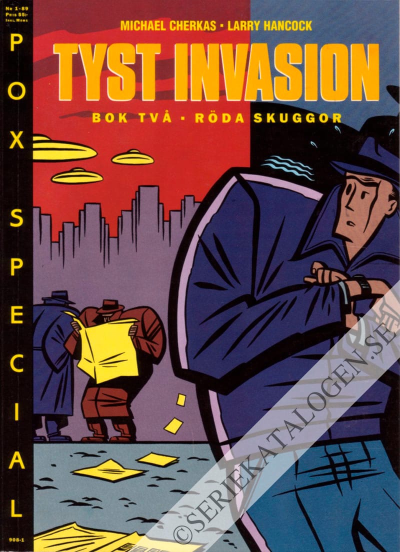 Framsida på Pox special Tyst invasion bok 2: Röda skuggor (1989)