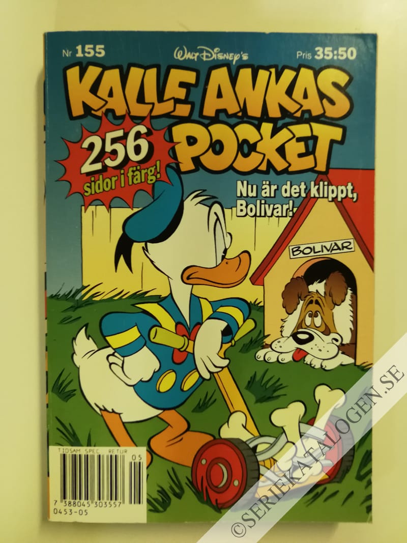 Framsida på Kalle Ankas pocket #155 - Nu är det klippt, Bolivar! (1993)