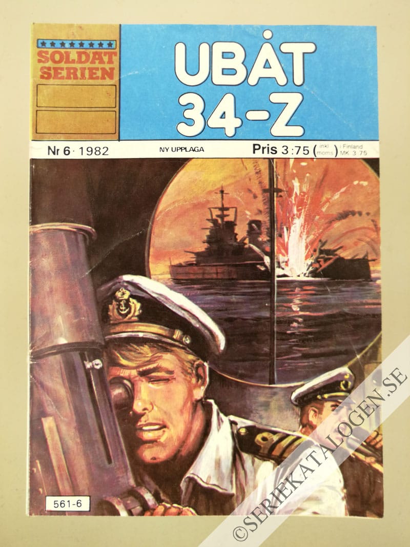 Framsida på Soldatserien #6 - Ubåt 34-Z (1982)