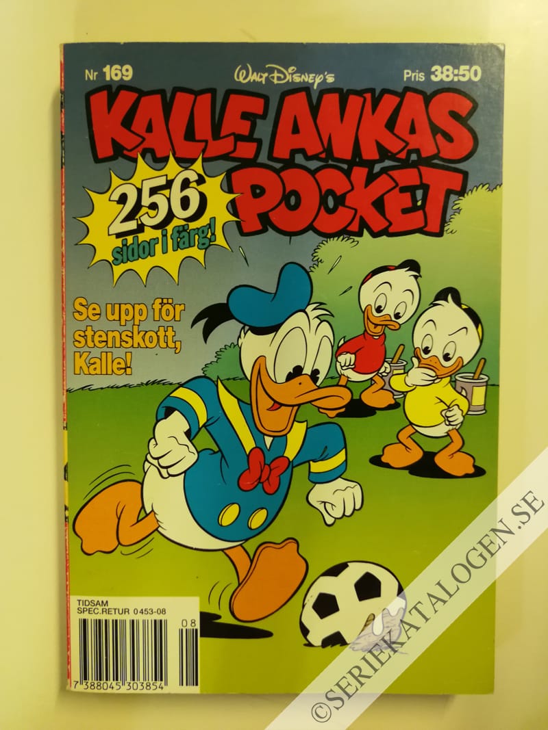 Framsida på Kalle Ankas pocket #169 - Se upp för stenskott, Kalle! (1994)