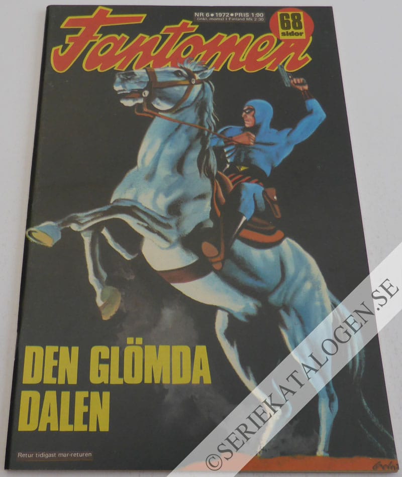 Framsida på Fantomen #6 (1972)