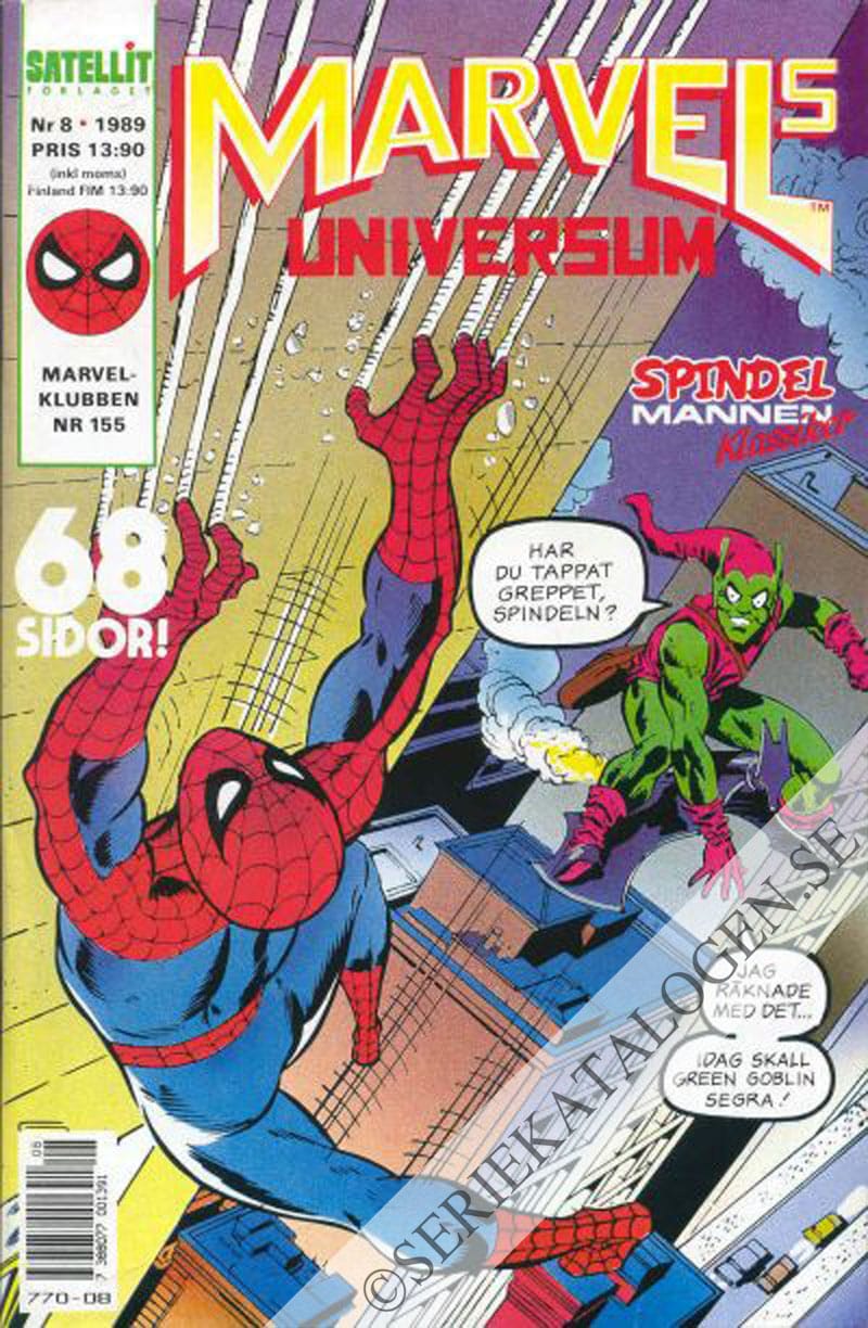 Framsida på Marvels universum Spindelmannen Klassiker (1989)