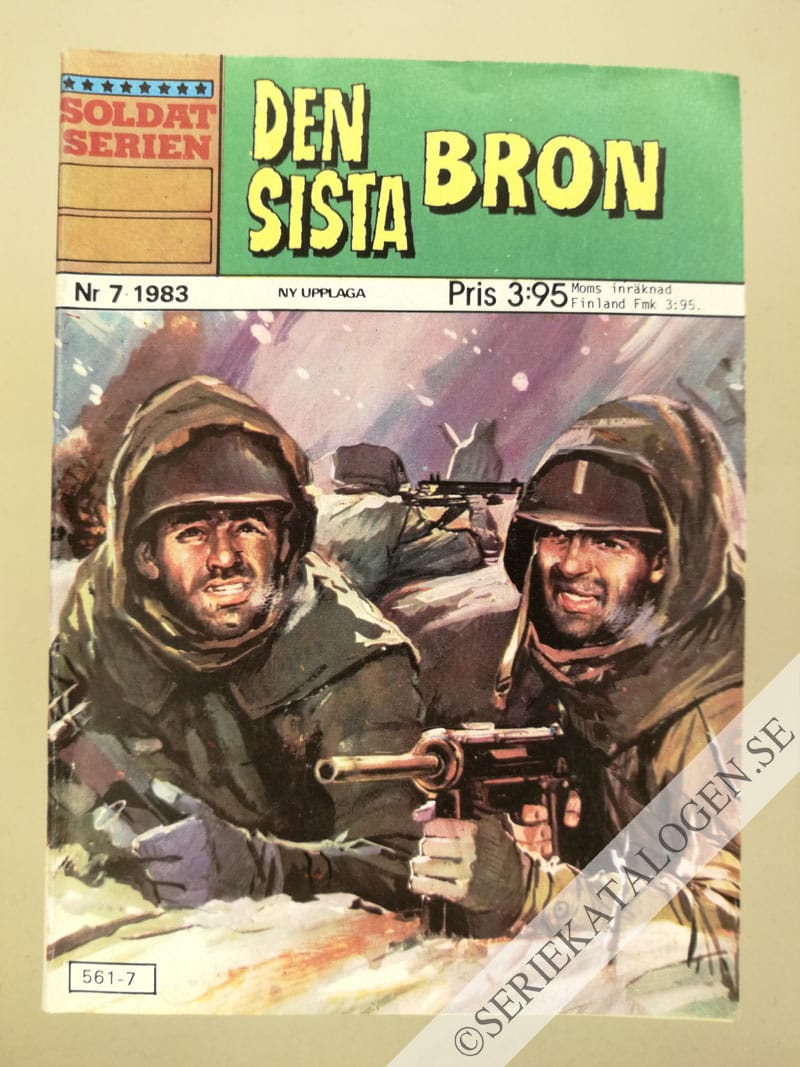 Framsida på Soldatserien #7 - Den sista bron (1983)