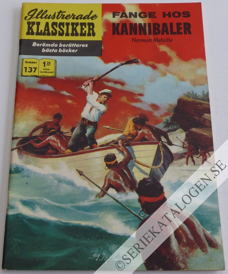 Framsida på Illustrerade Klassiker #137 - Fånge hos kannibaler (1961)